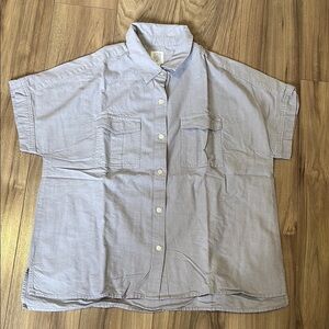 Casual Blue Button-Up Shirt